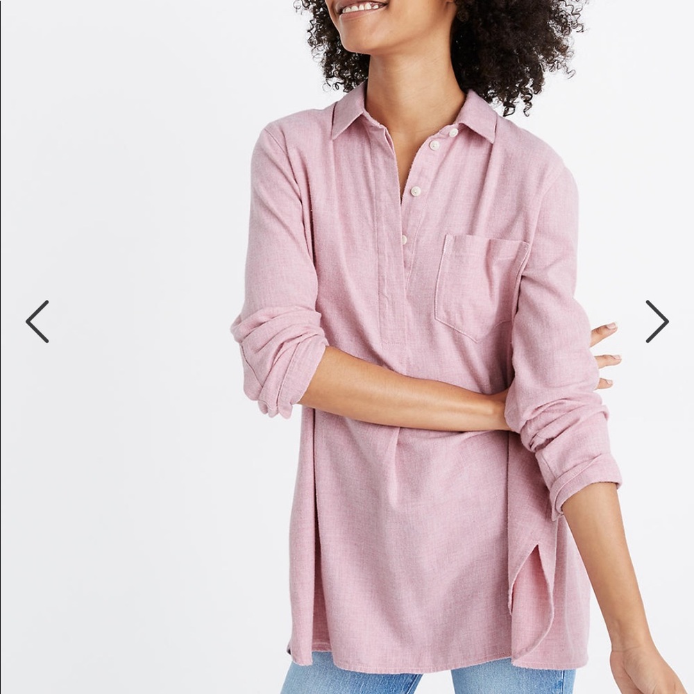 Madewell Flannel Classic Ex-bf Button-Back Shirt